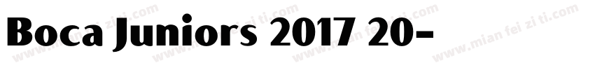 Boca Juniors 2017 20字体转换